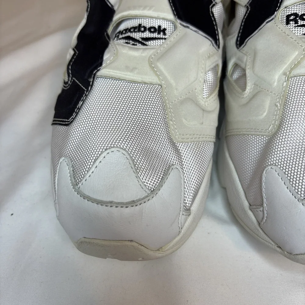 Reebok InstaPump Fury Overbranded White Black Slip On AR1413 2016 Mens Size 12‎